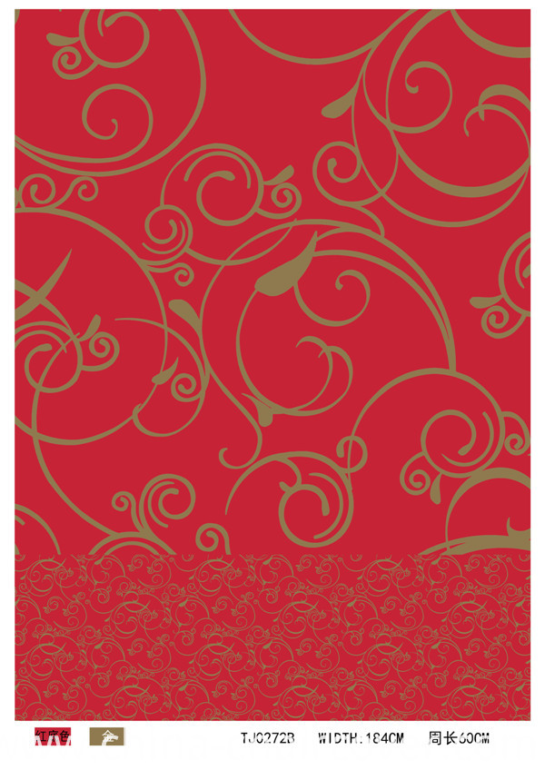 Wholesale Cheap Nonwoven Backing PVC Printed Tablecloth for Wedding/Party/Home